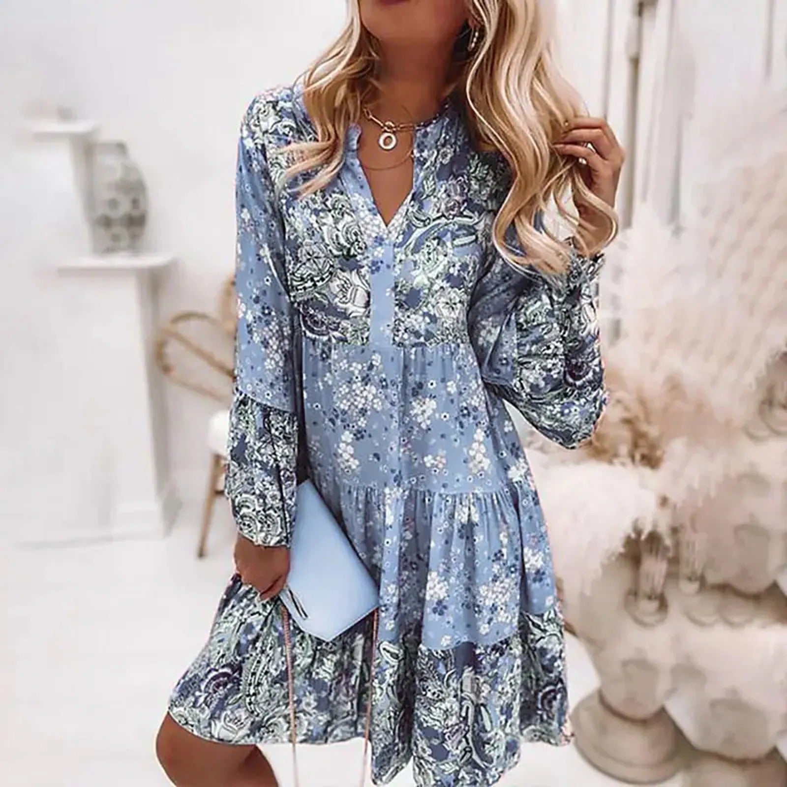 Stijlvolle en vloeiende zomerjurk voor vrouwen - licht, elegant en perfect voor warme dagen.
