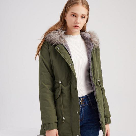 Stijlvolle, warme parka van imitatiebont met capuchon, ideaal voor koude herfst- en winterdagen