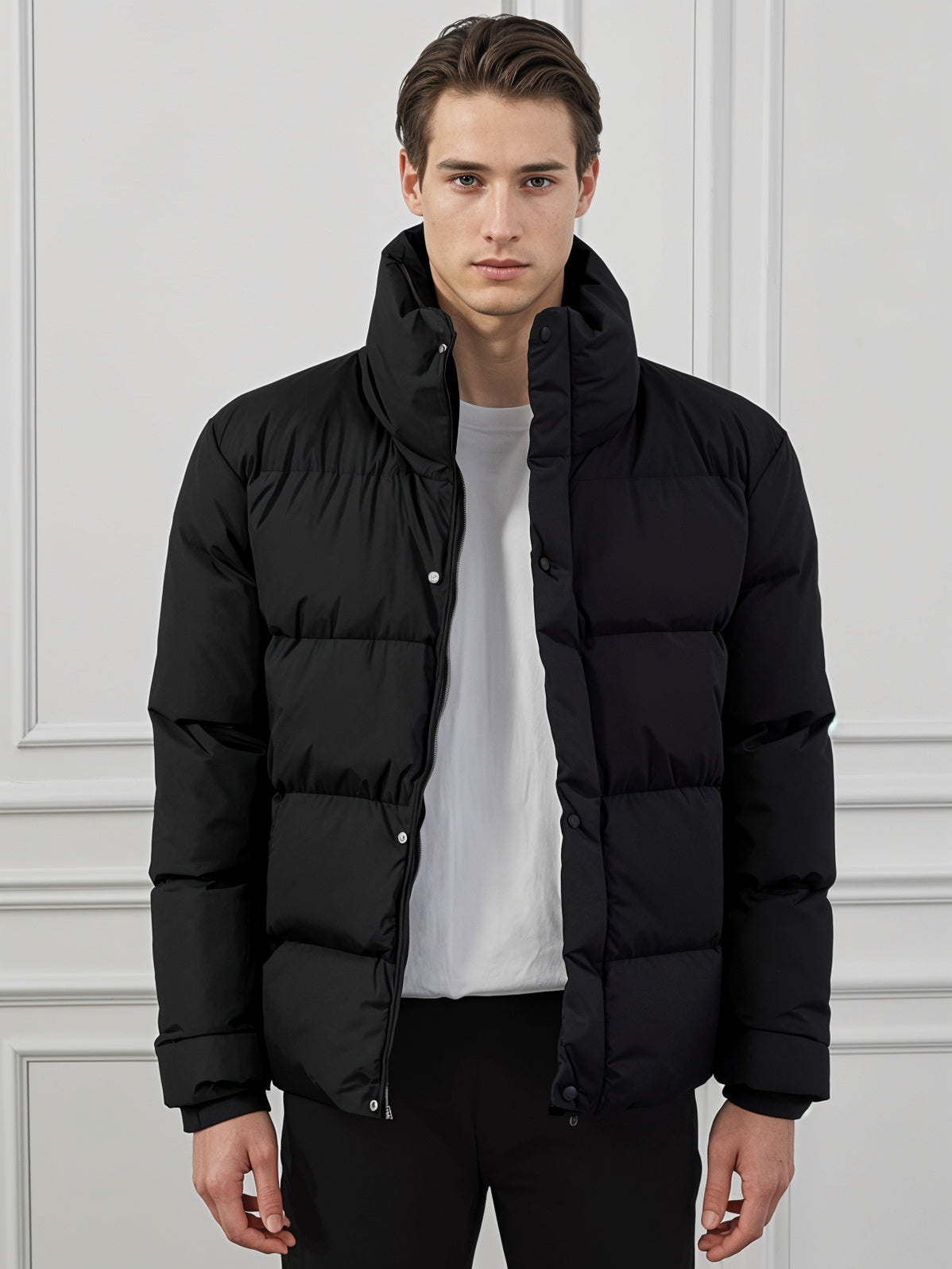 Stijlvolle warme pufferjas voor heren, biedt comfort en bescherming tegen de winterse kou.