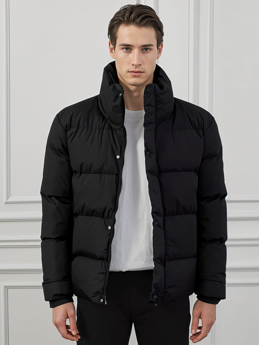 Stijlvolle warme pufferjas voor heren, biedt comfort en bescherming tegen de winterse kou.
