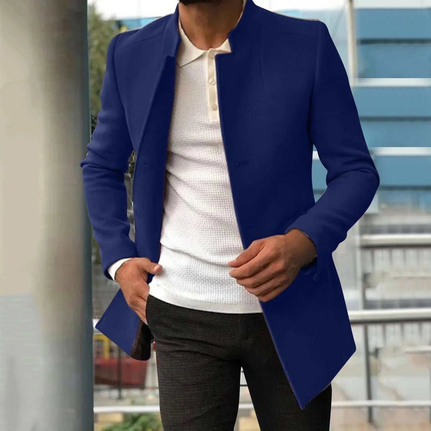 Stijlvolle, warme zakelijke jas voor heren in een elegant ontwerp
