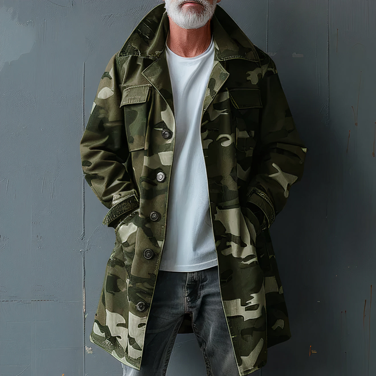 Stijlvolle winter trenchcoat voor heren, ideaal voor herfst- en winterdagen, met een klassiek ontwerp en hoogwaardige afwerking.