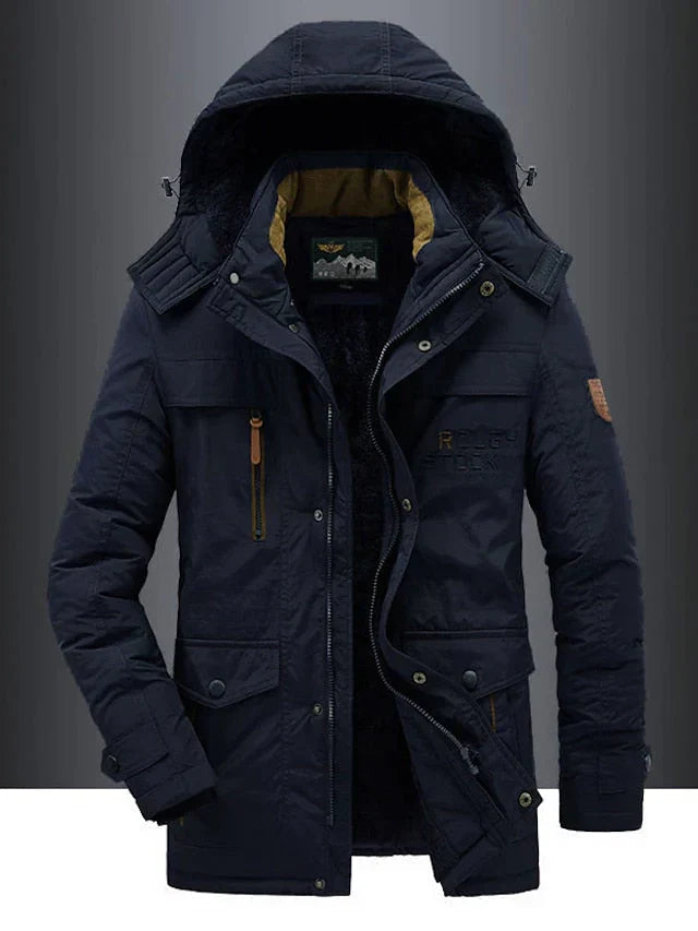 Stijlvolle winterjas voor heren met capuchon, ideaal voor koude winterdagen