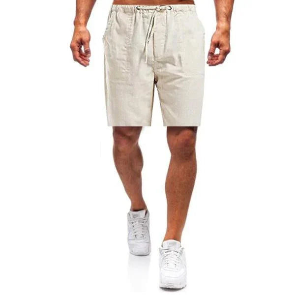 Moderne en luchtige linnen shorts voor de zomer, perfect voor warme dagen.