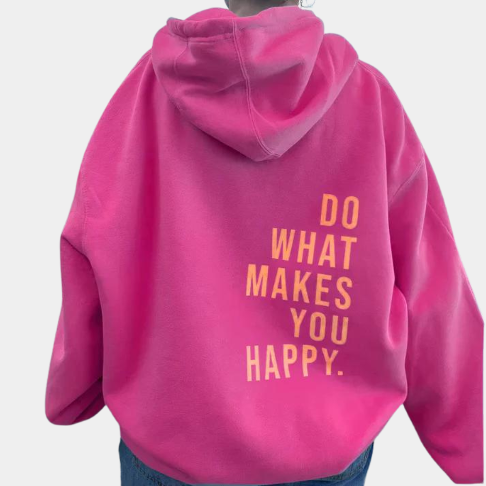Tijdloos warme statement hoodie voor dames, knus en stijlvol, ideaal voor koude dagen.