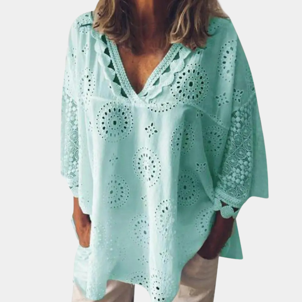 Tijdloze zomerblouse met een elegante snit voor veelzijdige styling