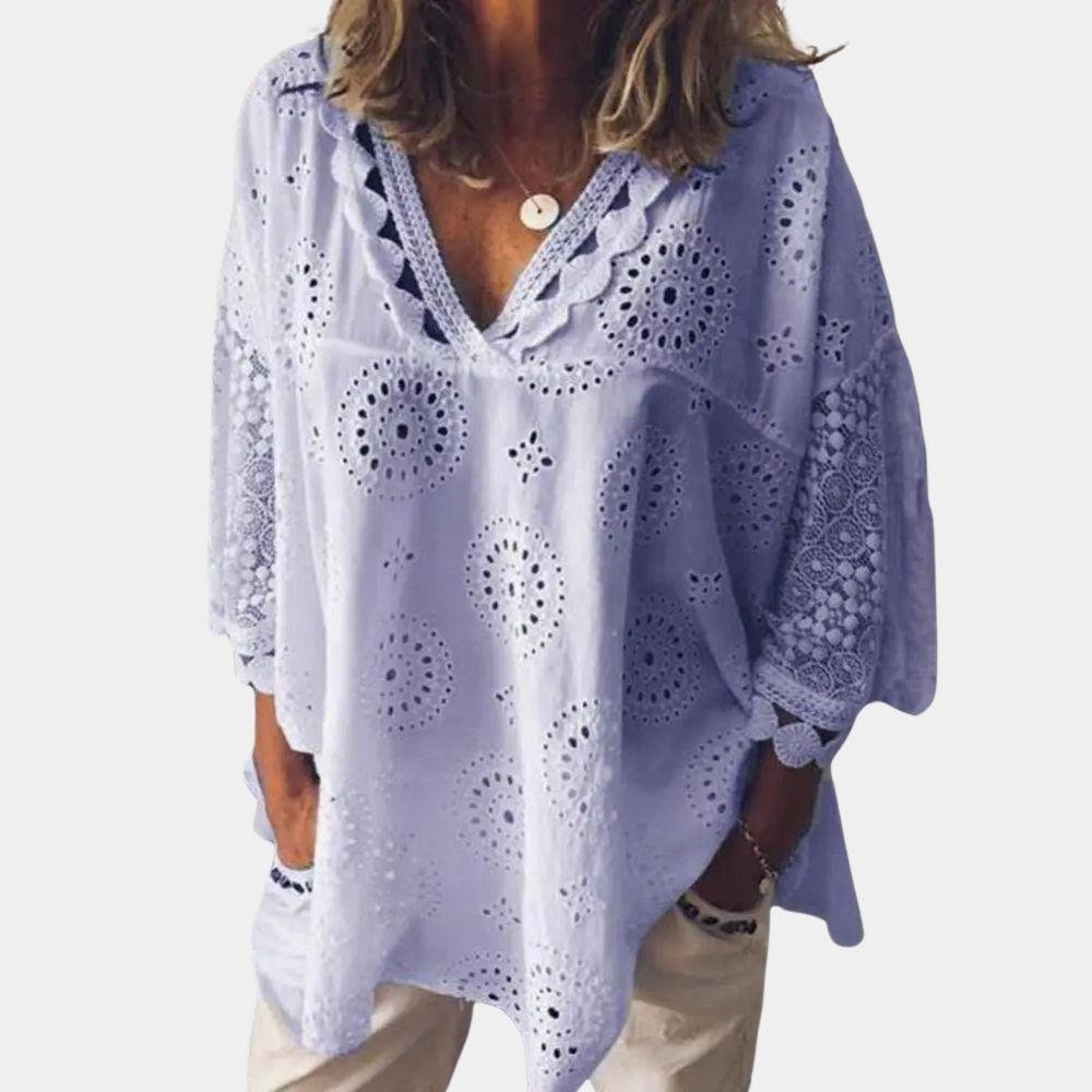 Tijdloze zomerblouse met een elegante snit voor veelzijdige styling
