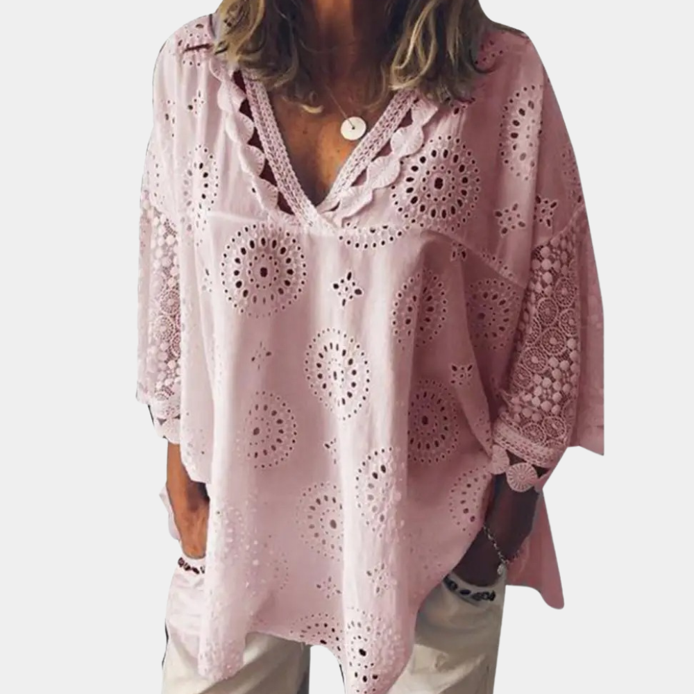 Tijdloze zomerblouse met een elegante snit voor veelzijdige styling