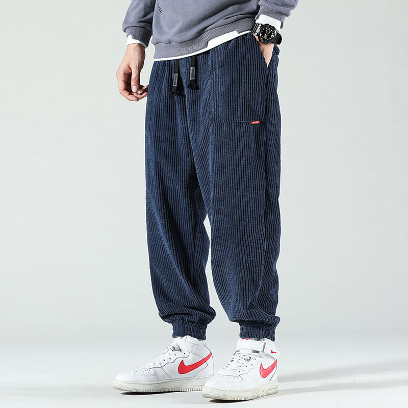 Trendy corduroy broek voor heren, stijlvol en comfortabel voor lente en herfst