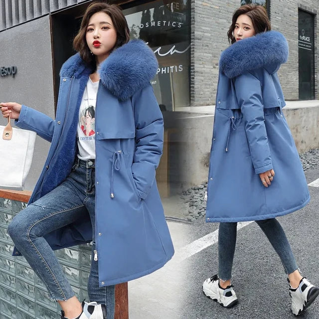 Trendy winterparka voor dames met isolerende voering, ideaal voor stijlvolle en warme winteroutfits