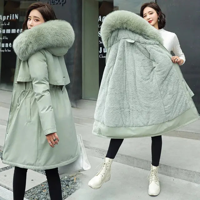 Trendy winterparka voor dames met isolerende voering, ideaal voor stijlvolle en warme winteroutfits