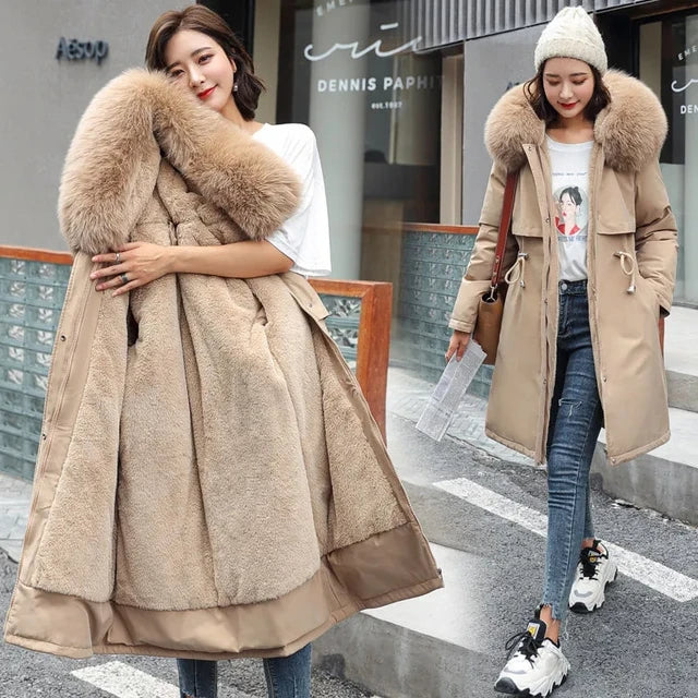 Trendy winterparka voor dames met isolerende voering, ideaal voor stijlvolle en warme winteroutfits