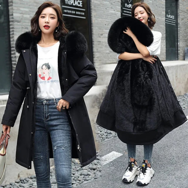 Trendy winterparka voor dames met isolerende voering, ideaal voor stijlvolle en warme winteroutfits