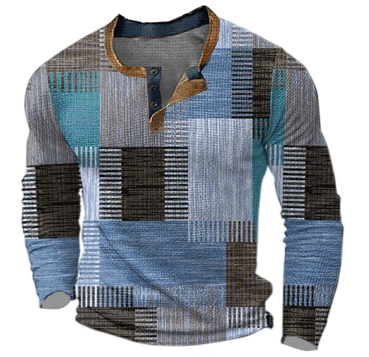 Herentrui met colorblock-dessin in moderne kleuren