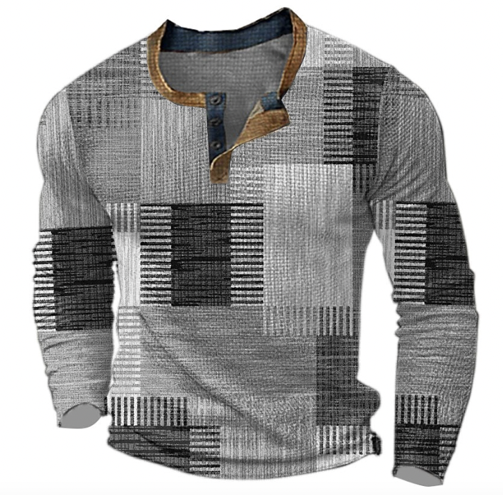 Herentrui met colorblock-dessin in moderne kleuren