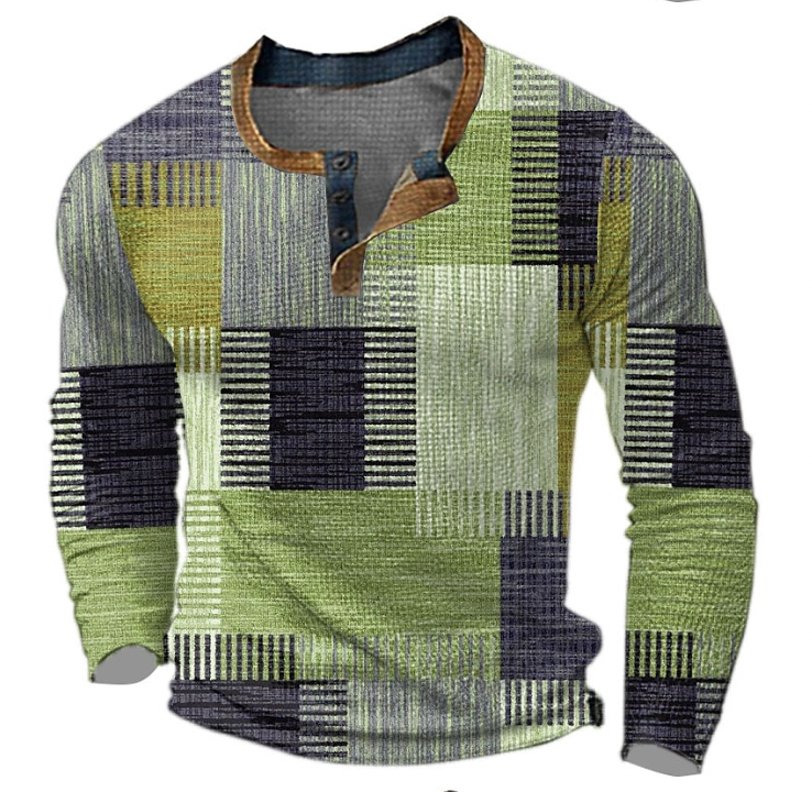 Herentrui met colorblock-dessin in moderne kleuren