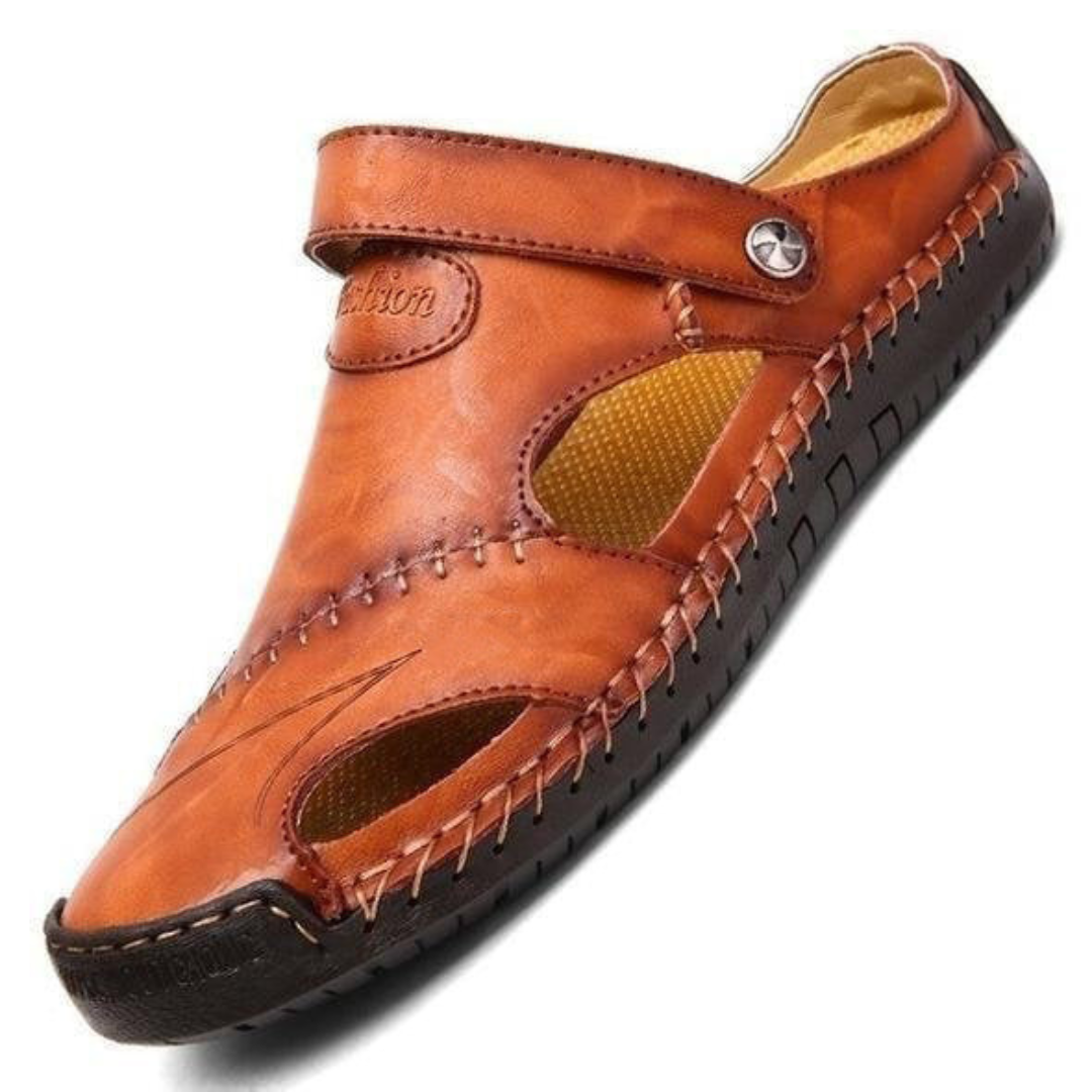 Voetontlastende herensandalen voor de zomer - ergonomisch, ademend en met een antislipzool.