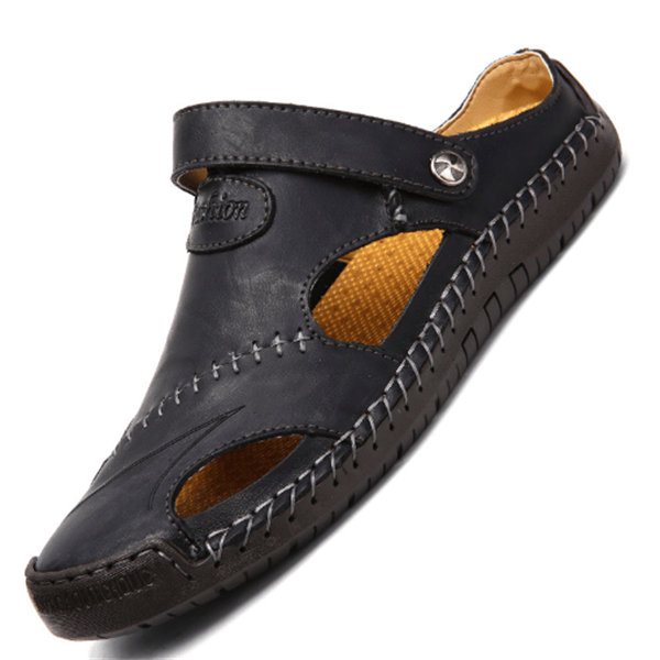 Voetontlastende herensandalen voor de zomer - ergonomisch, ademend en met een antislipzool.