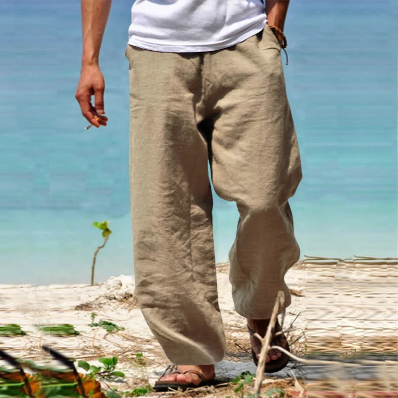 Lichtgewicht casual broek voor de zomer met ademende stof en comfortabele pasvorm
