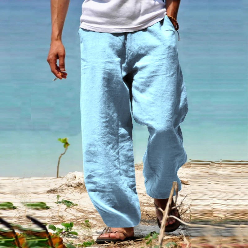 Lichtgewicht casual broek voor de zomer met ademende stof en comfortabele pasvorm