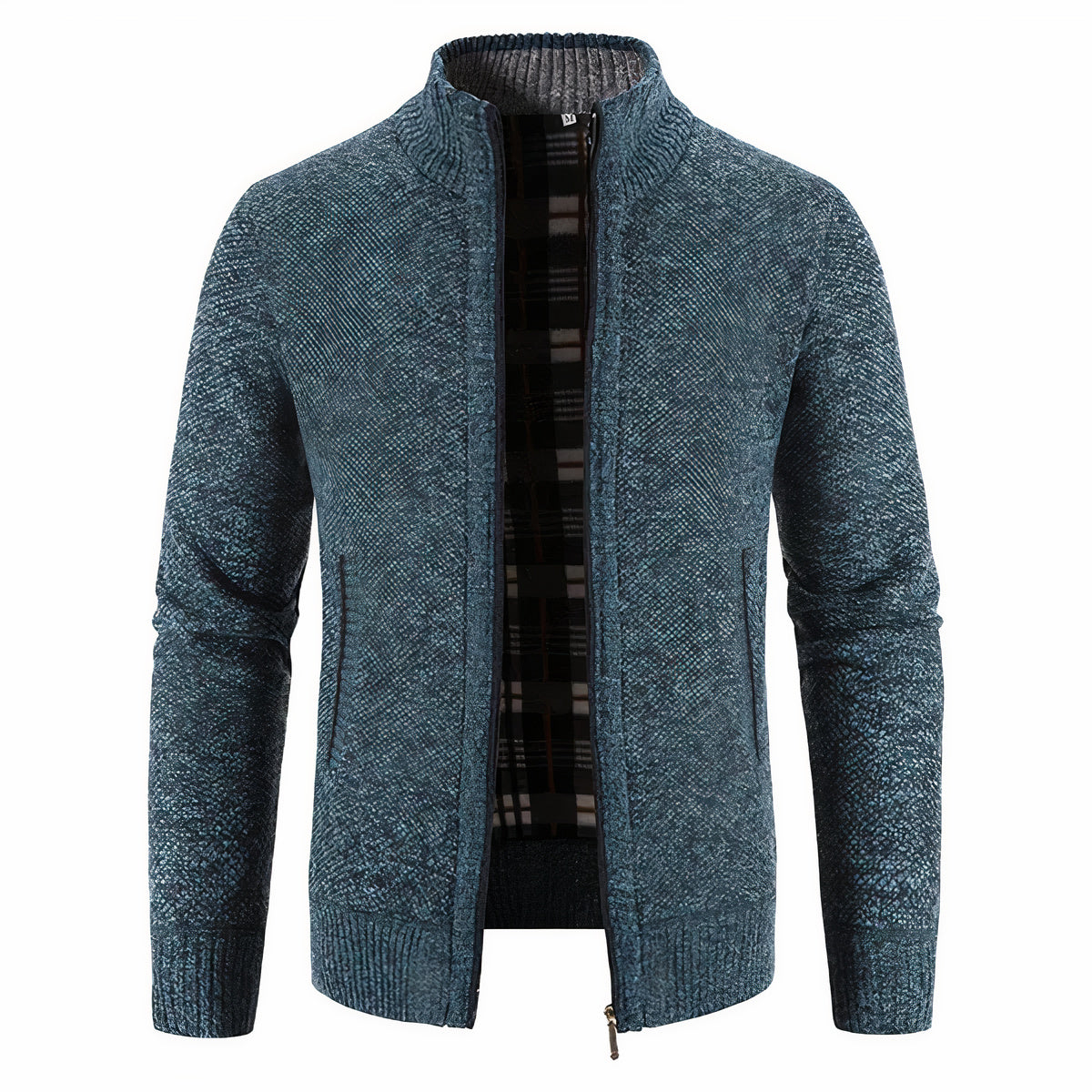 Casual jack voor heren met een warme binnenvoering, ideaal voor herfst- en winterdagen.