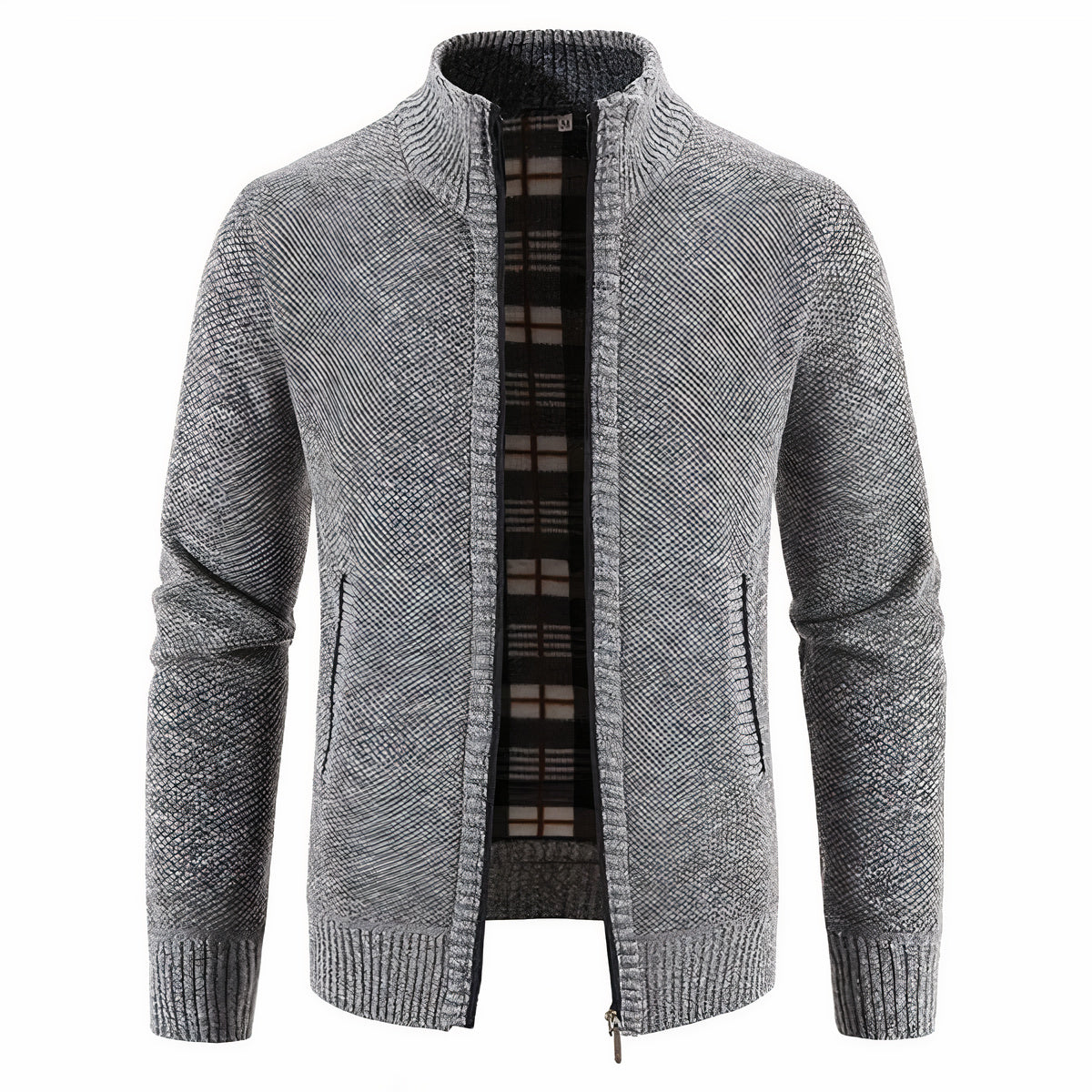 Casual jack voor heren met een warme binnenvoering, ideaal voor herfst- en winterdagen.
