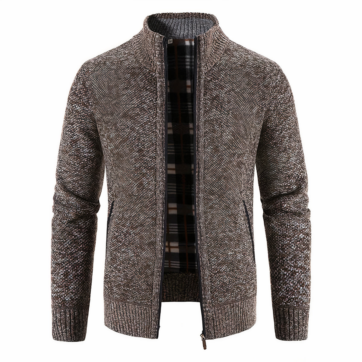 Casual jack voor heren met een warme binnenvoering, ideaal voor herfst- en winterdagen.