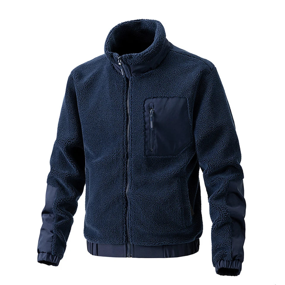 Warme fleece winterjas voor mannen, biedt comfort en warmte voor koude herfst- en winterdagen