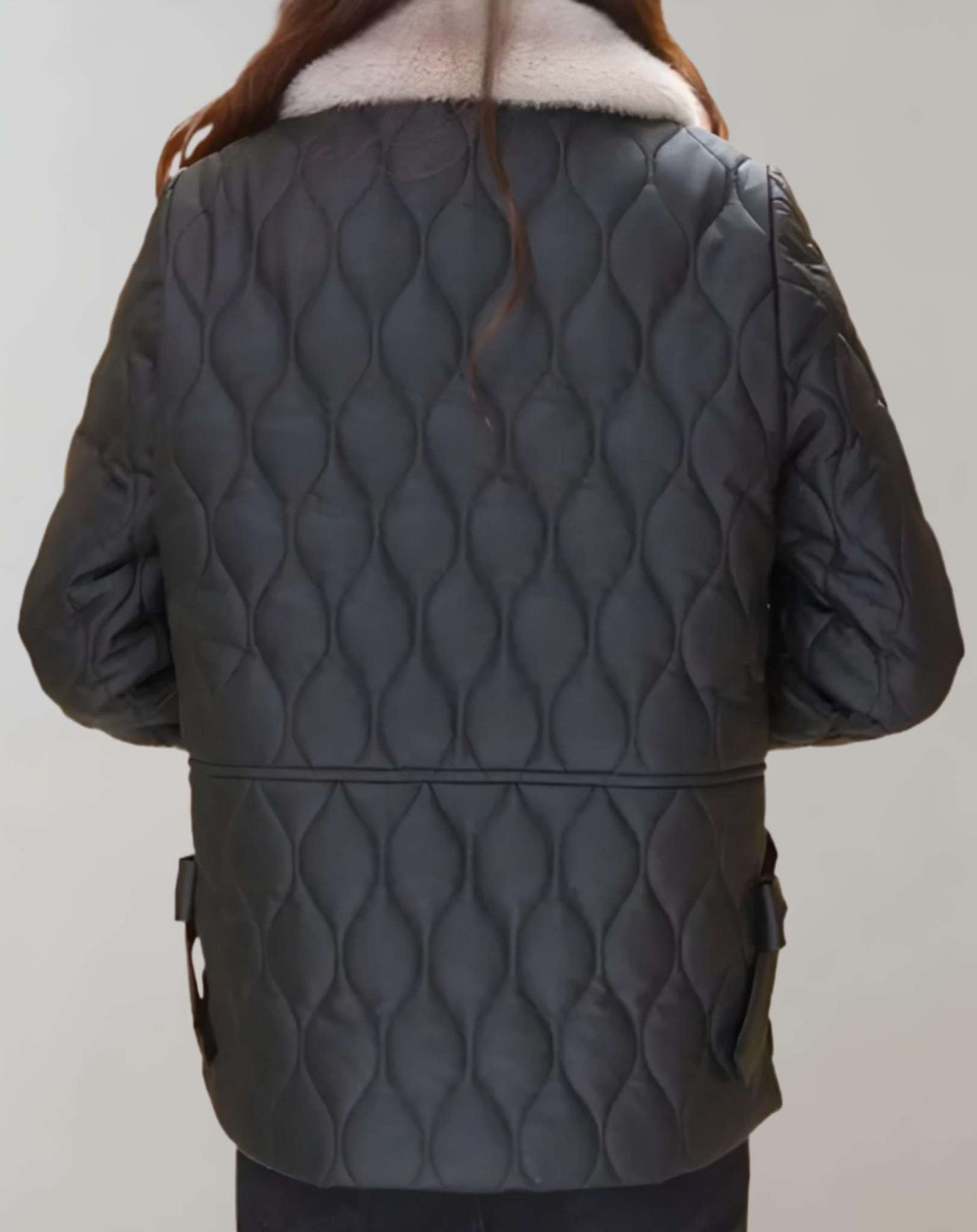 Warme gewatteerde jas voor dames met een modieus gewatteerd patroon, ideaal voor herfst- en winterdagen