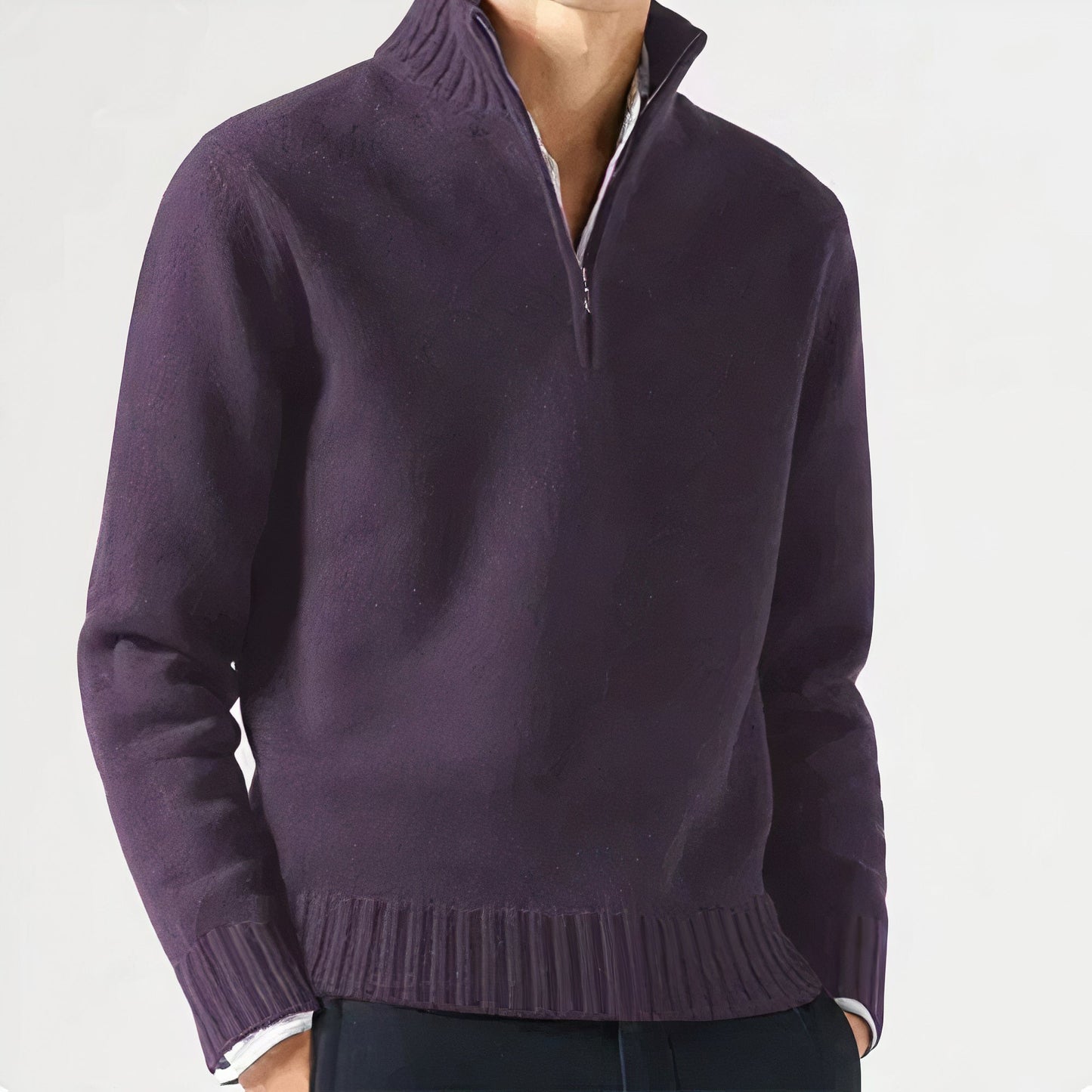 Warme casual trui voor heren, ideaal voor herfst- en winterdagen, met een hoogwaardige afwerking en tijdloos design.