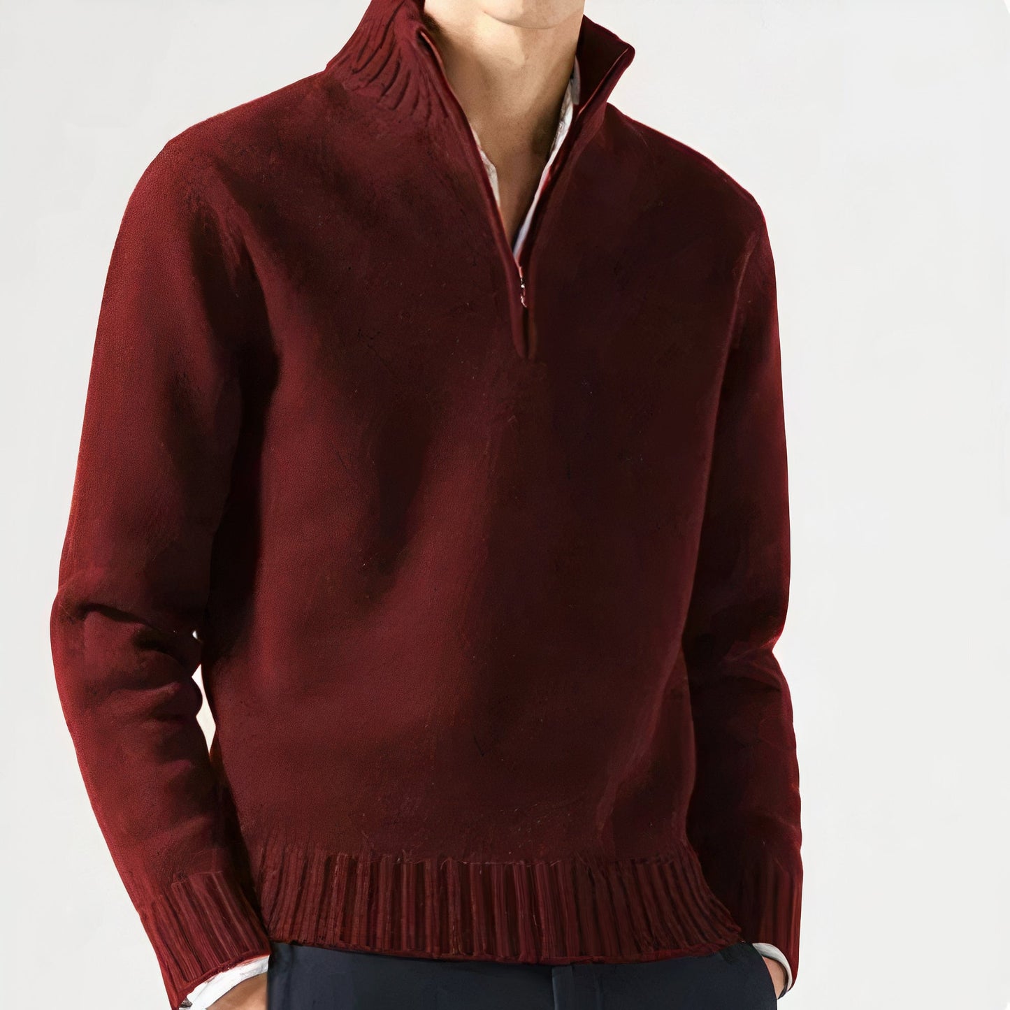 Warme casual trui voor heren, ideaal voor herfst- en winterdagen, met een hoogwaardige afwerking en tijdloos design.