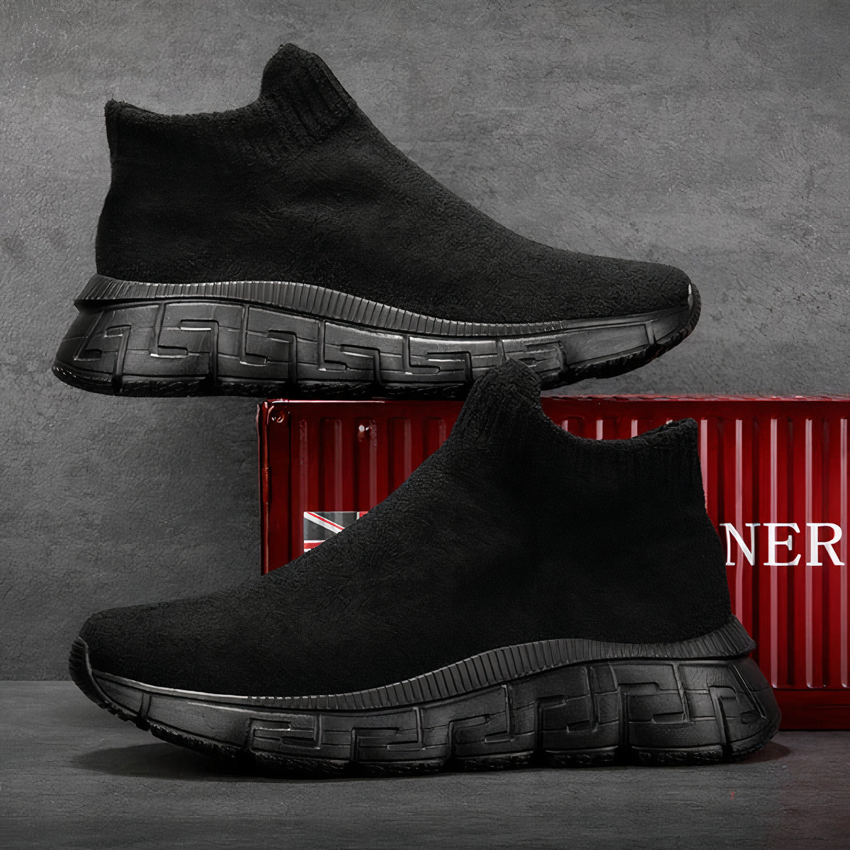 Warme, modieuze herensneakers met zacht materiaal en een robuuste zool, ideaal voor herfst- en winterdagen.