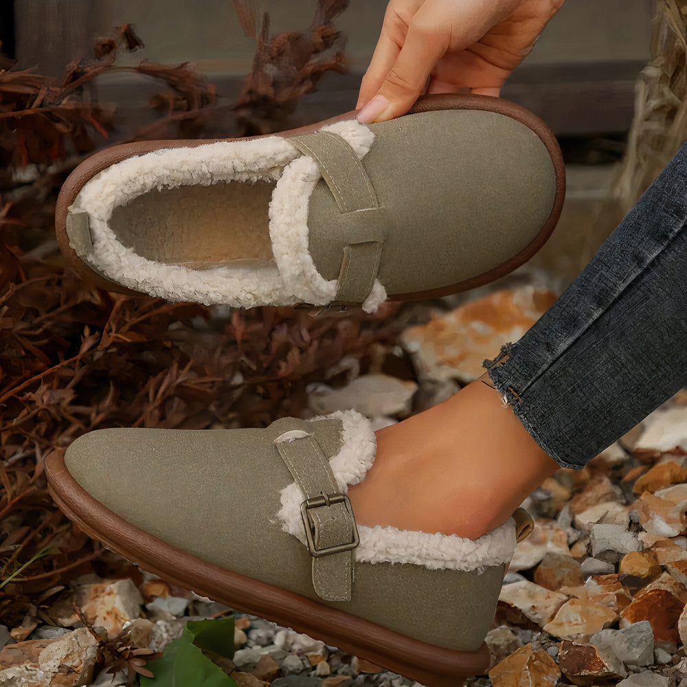 Warme pluche sandalen voor dames voor de winter - Marije