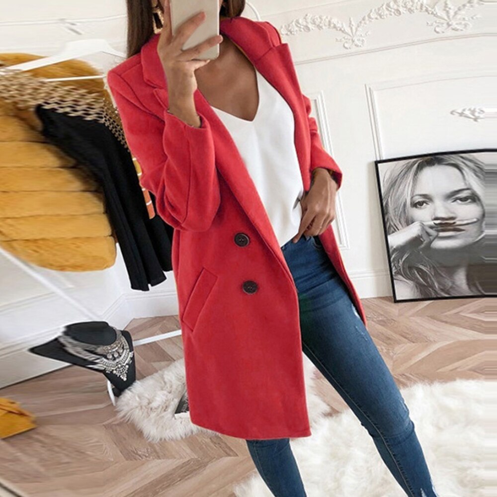 Warme stijlvolle winterjas met elegante uitstraling en comfortabele voering, ideaal voor koude dagen