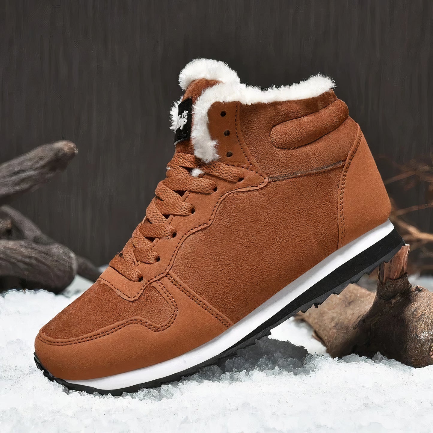 Warme winterschoenen voor mannen en vrouwen met donzige voering en antislipzool, perfect voor herfst- en winterdagen.