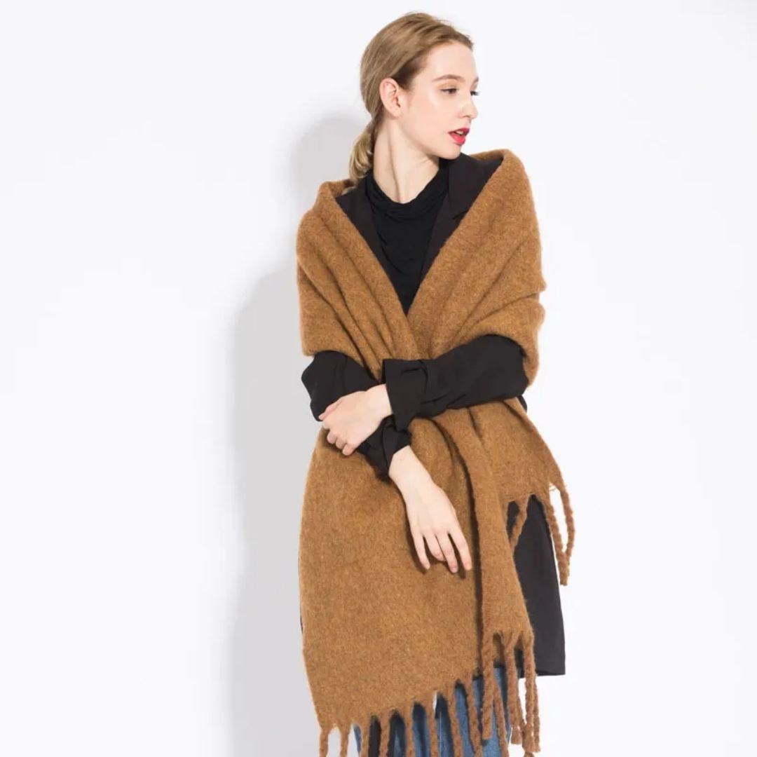 Warme wintersjaal voor dames met zacht materiaal en veelzijdig ontwerp, ideaal voor herfst- en winterdagen.