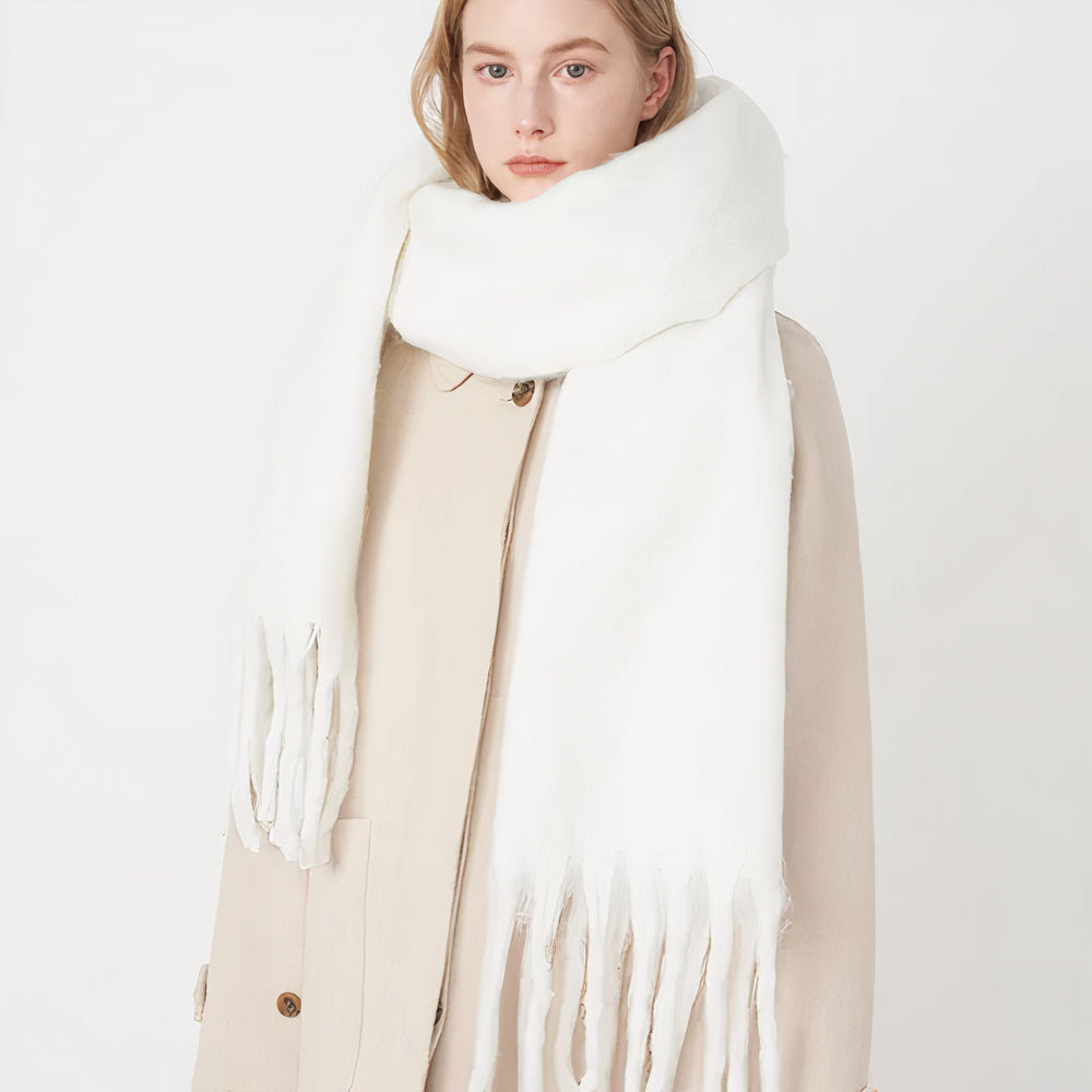 Warme wintersjaal voor dames met zacht materiaal en veelzijdig ontwerp, ideaal voor herfst- en winterdagen.