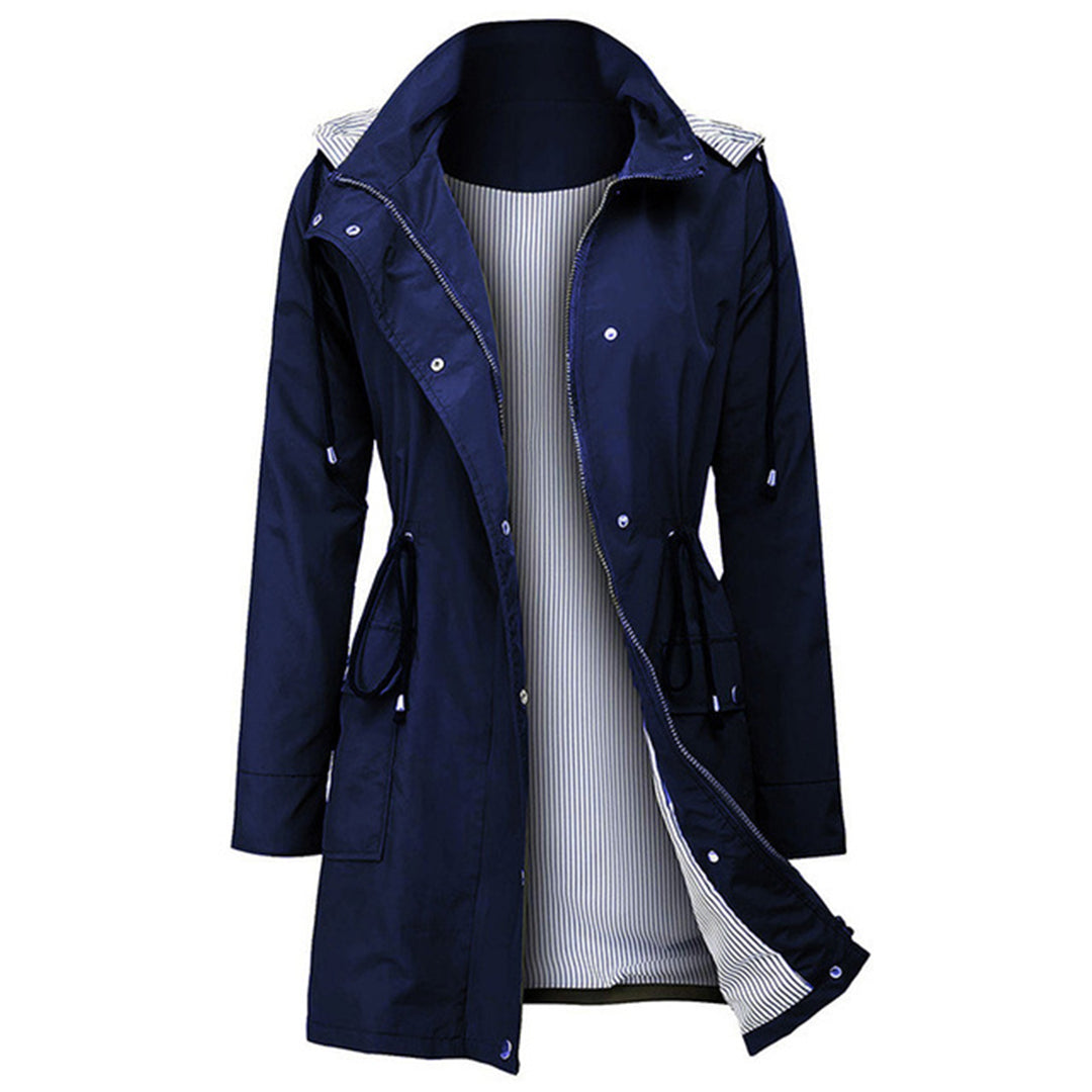 Waterdicht windjack voor dames met capuchon, ideaal voor herfst- en winterdagen