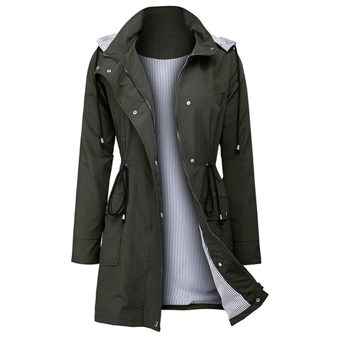 Waterdicht windjack voor dames met capuchon, ideaal voor herfst- en winterdagen
