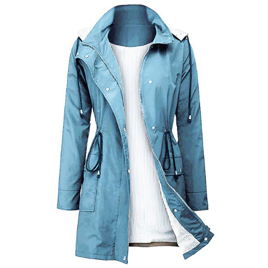 Waterdicht windjack voor dames met capuchon, ideaal voor herfst- en winterdagen