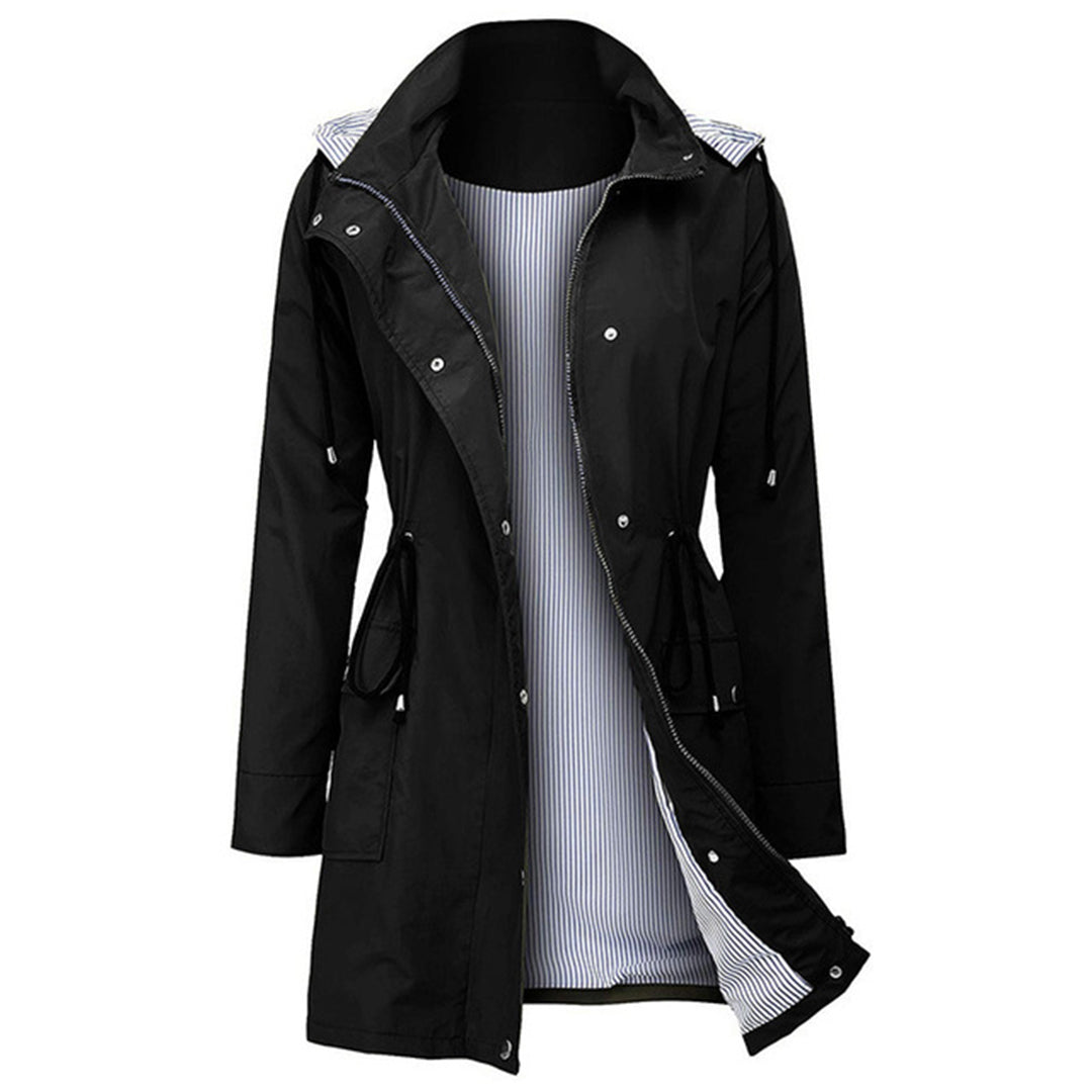 Waterdicht windjack voor dames met capuchon, ideaal voor herfst- en winterdagen