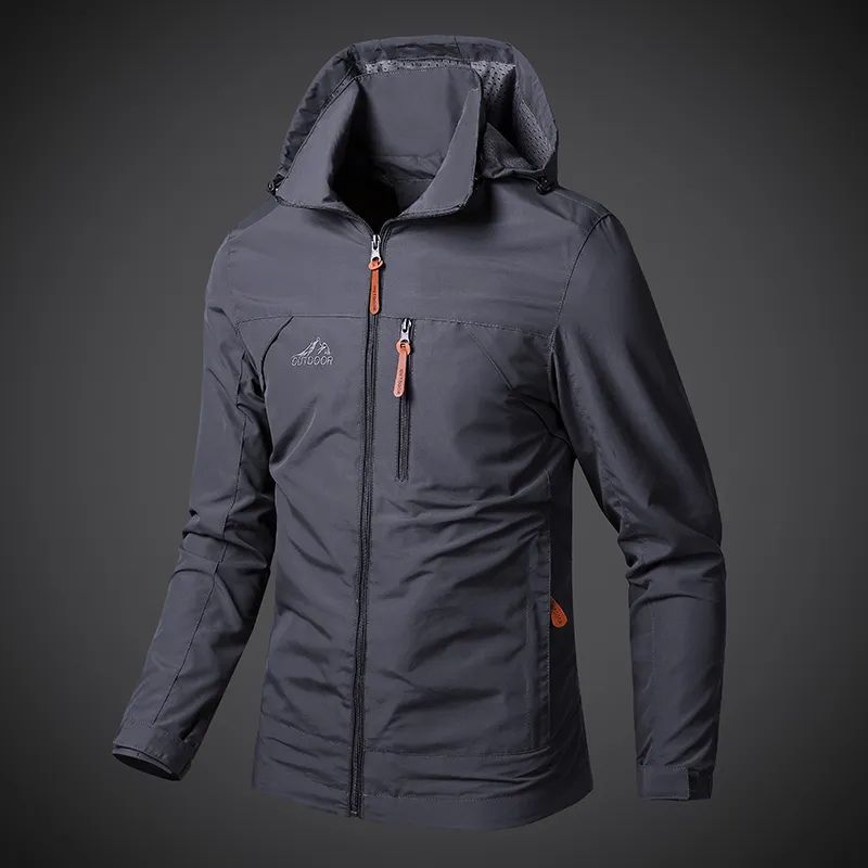 Waterdicht windjas voor mannen, ideaal voor herfst- en winterdagen, outdoorjack met winddichte en waterdichte functie.