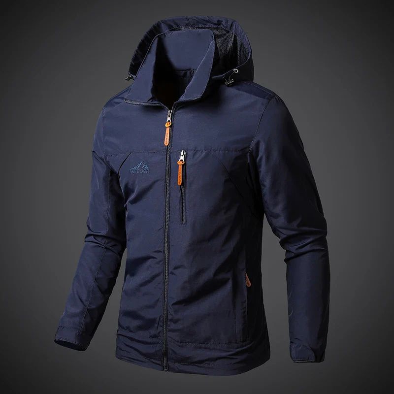 Waterdicht windjas voor mannen, ideaal voor herfst- en winterdagen, outdoorjack met winddichte en waterdichte functie.