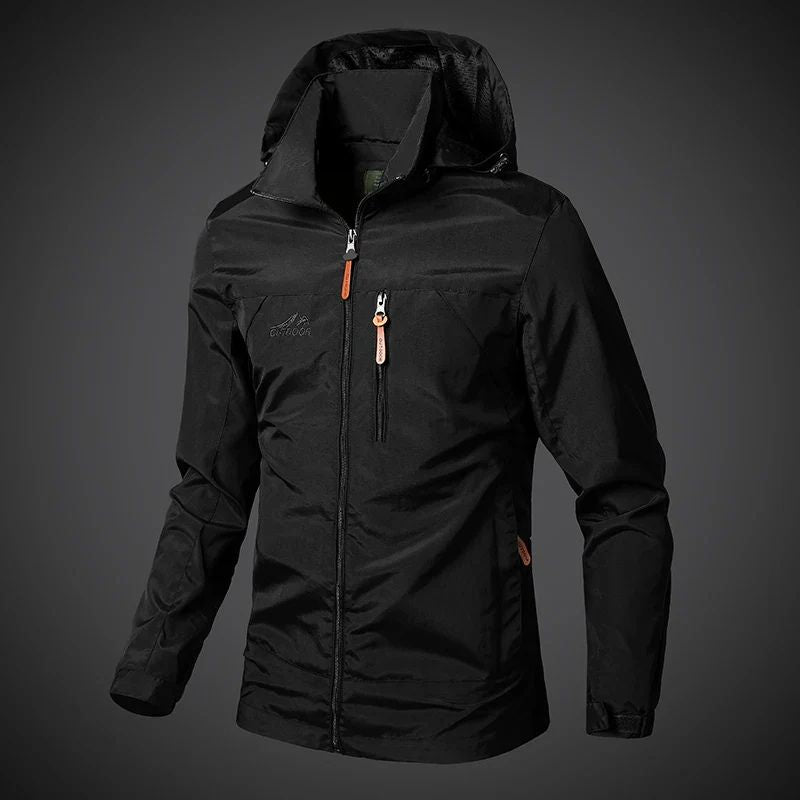 Waterdicht windjas voor mannen, ideaal voor herfst- en winterdagen, outdoorjack met winddichte en waterdichte functie.