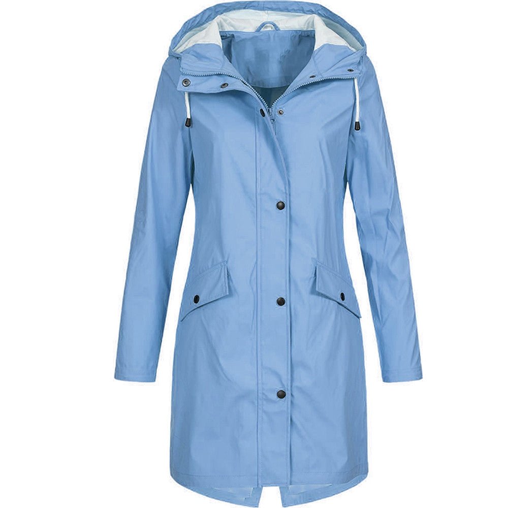 Waterdichte winterjas voor dames met capuchon, ideaal voor herfst- en winterdagen.