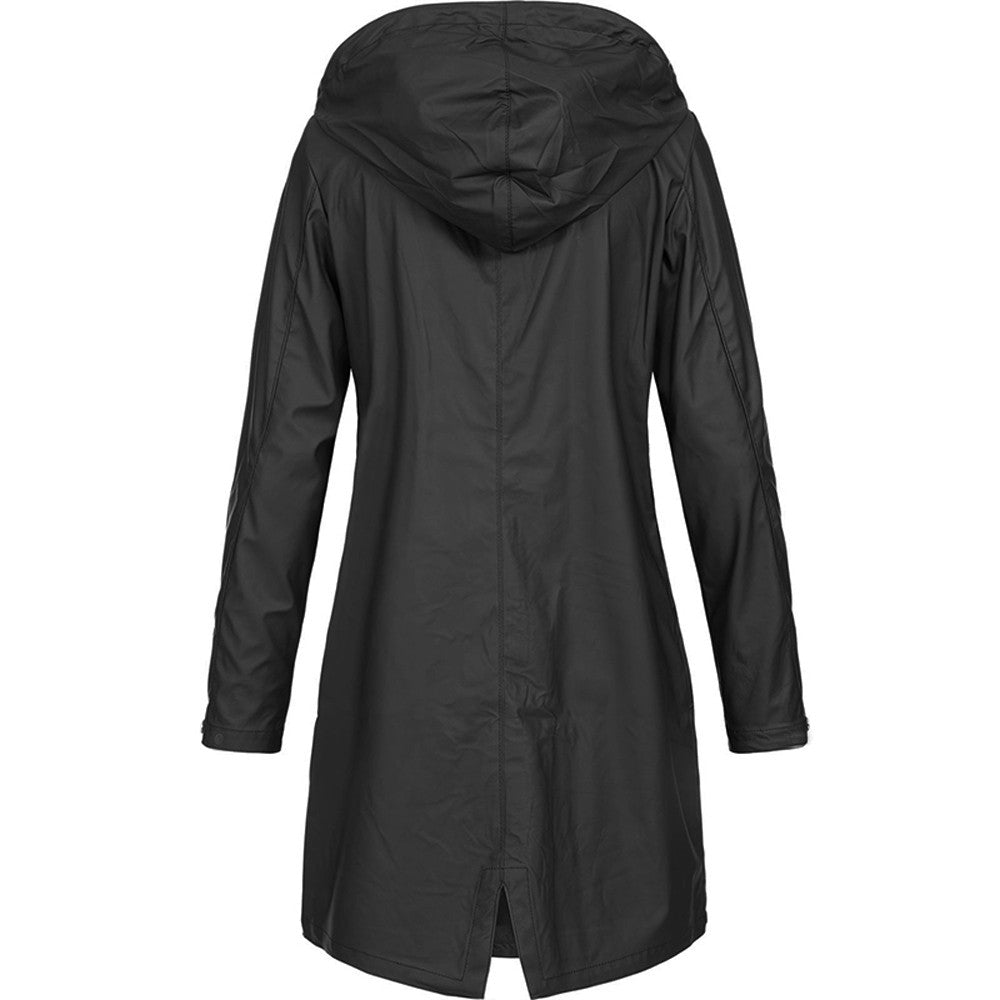Waterdichte winterjas voor dames met capuchon, ideaal voor herfst- en winterdagen.