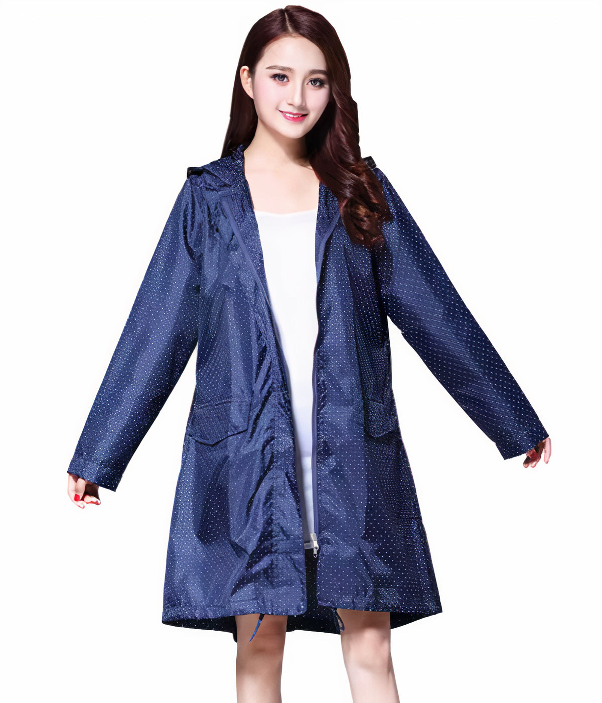 Waterdichte casual jas voor dames met capuchon, ideaal voor regenachtige herfst- en winterdagen.
