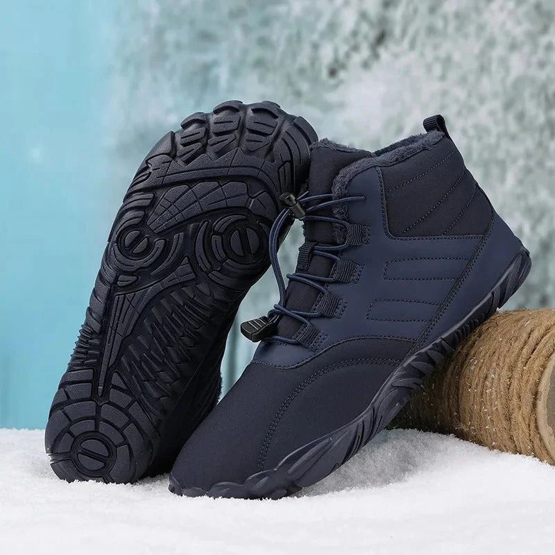 Waterdichte winterschoenen voor heren met een antislipzool en warme binnenvoering, ideaal voor koude dagen.