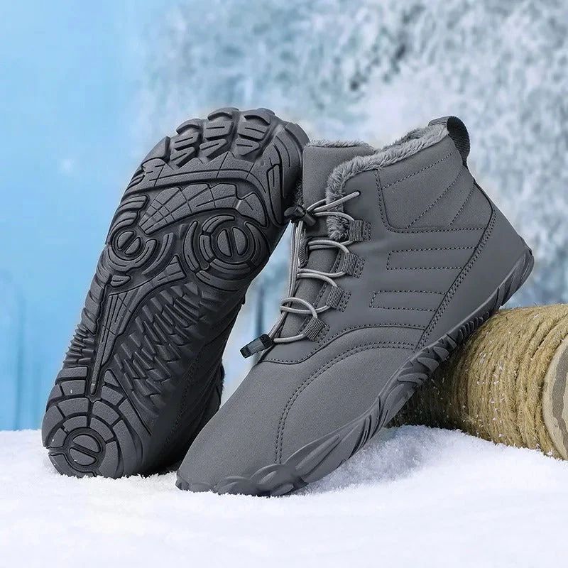 Waterdichte winterschoenen voor heren met een antislipzool en warme binnenvoering, ideaal voor koude dagen.
