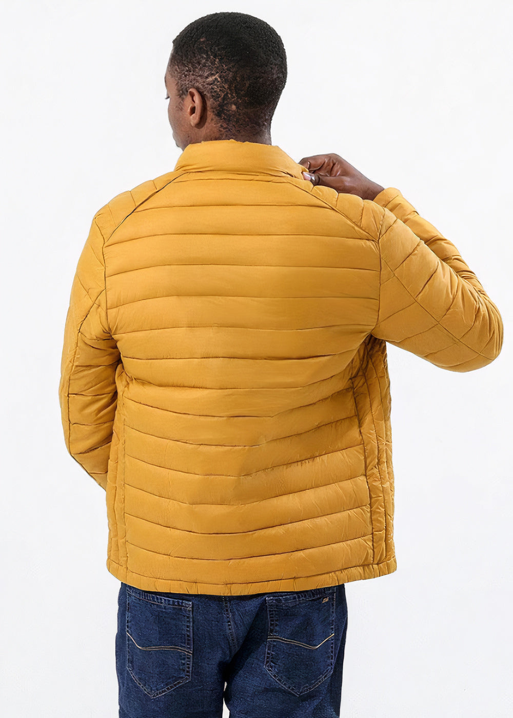 Waterdichte herenpufferjas, ideaal voor herfst- en winterdagen, licht en warm met praktische zakken.